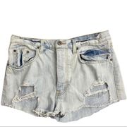 LF Carmar Denim Pandora Titania Short Distressed Size 29 100% Cotton