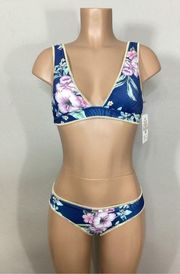 New. Becca floral reversible bikini set.  L-top/S-bottom. Retails $140