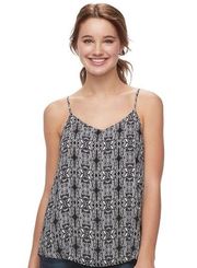 Black and white print camisole top size XS