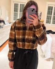 Cropped Flannel Sweater