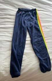 Navy Neon Stripe  Sweatpants