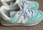 New Balance  White Mint Sneaker