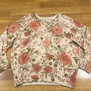 Lauren Conrad crew neck floral sweater size XXlarge.