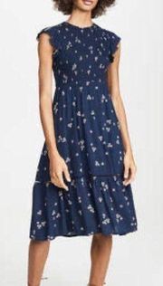 Lost + Wander Pick Me floral navy Midi Dress