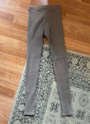 Small Brown Ribbed Leggings