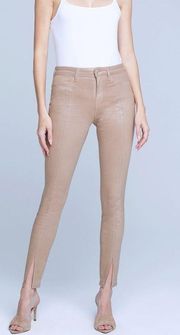 L’AGENCE  Jyothi High Rise Pant in Cappuccino Coated