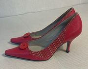 Vintage Rare Y2K Cynthia Rowley Geist NYC Pink Heels Size 7.5B