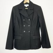 Pendleton Merino Wool Black Button Front Peacoat NWOT Womens Size Small