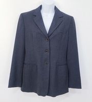 Max Mara Wool Blend 3-Button Blazer Suit Gray