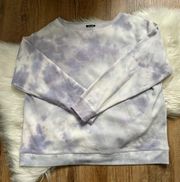 Splendid | Purple Tie Dye Waffle Long Sleeve Top