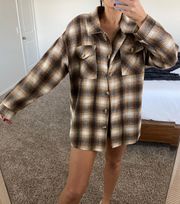 Brown plaid shacket