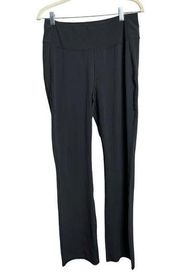 ✨ Adrienne Vittadini Sport SIZE LARGE Black Wide Leg Yoga Pants Athletic Pants