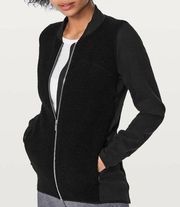 Lululemon Black Sherpa Stand Out Full Zip Jacket