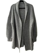 Modern Citizen Gray Oversized Ribbed Open Cardigan XS/S