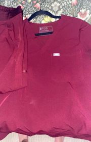 Burgundy Scrubs Set