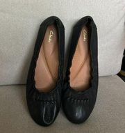 Clarks Women's RENA HOP black ballet flats size 8.5