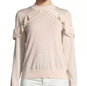 Kate Spade So Foxy Ruffle Studded sweater