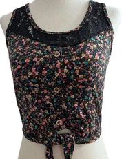 Julie’s Closet Women’s Crop Top Size Small Front Tie