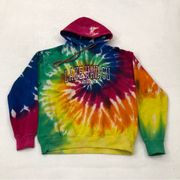 Lake Havasu Arizona Rainbow Tie Dye  Pullover Hoodie Sweatshirt Womens M.