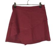 Gianni Bini Nina Burgundy Red Tiered Wrap Skort S