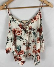 LA Hearts Floral Cold Shoulder Blouse Size Small