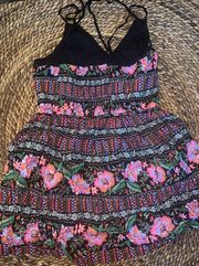 Cute Patterned Strap Dress