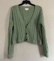 Jun & Ivy Mint Green Cardigan Spring Comfy Casual Medium