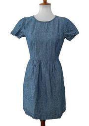 Madewell Womens Jean Denim Dress Short Sleeve Blue Size 2