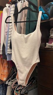 J. Crew White, One Piece Swimsuit