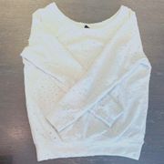 Bobi- white distressed top-XS