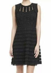 Diane Von Furstenberg  Black Dolly Lace Cocktail Dress Sz 10 Retail $498.