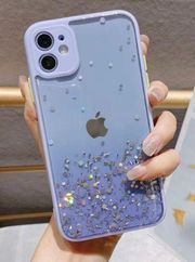 iPhone XR Clear Glitter Case