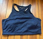 Outdoor Voices Heathered Blue Longline Sports Bra Sz XL