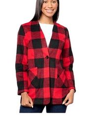 Denim & Co.  Lumberjack Relaxed Long Sleeve Jacket Medium NWOT