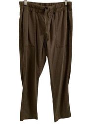 Roots Cotton Lyocell Blend Joggers - Dark Olive Green Size M