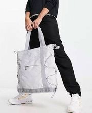 The North Face Borealis Tote Backpack, TNF White Metallic Melange Gray New