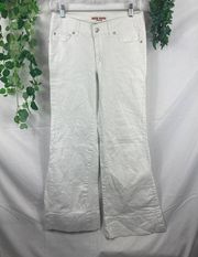 4/$25 Bisou Bisou Wide Leg white jeans