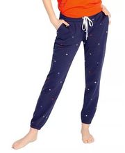 PJ Salvage Navy Blue Mini Star Embroidered American Pant Womens Size S