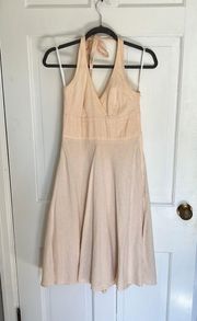 H&M Yellow Seersucker Halter Dress