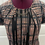 Black Printed Blouse Size Large