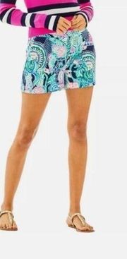 NWOT Lilly Pulitzer Shorts Malie Stretch Multi Lookin Sharp Pink Blue Green 4