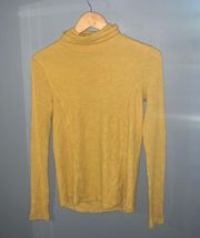 Anthro mustard yellow turtleneck sweater