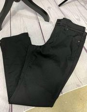 1340-Lands End 16w mid rise straight black jeans new without tag