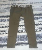 Gymshark NWOT  Fit Seamless Cropped Legging Olive Elastic Waist Women Medium