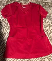 Red Scrub Top