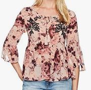 Taylor & Sage floral peasant blouse