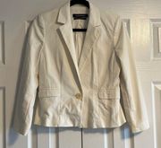 Club Monaco Women’s White One Button Blazer, Size 6