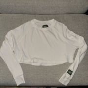 cropped waffle long sleeve