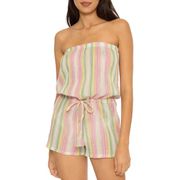 BECCA NEW Multicolor Striped Swimsuit Coverup Size M