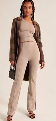 Ponte Split-Hem Flare Pant